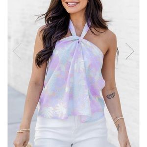 Pink Lily Halter top